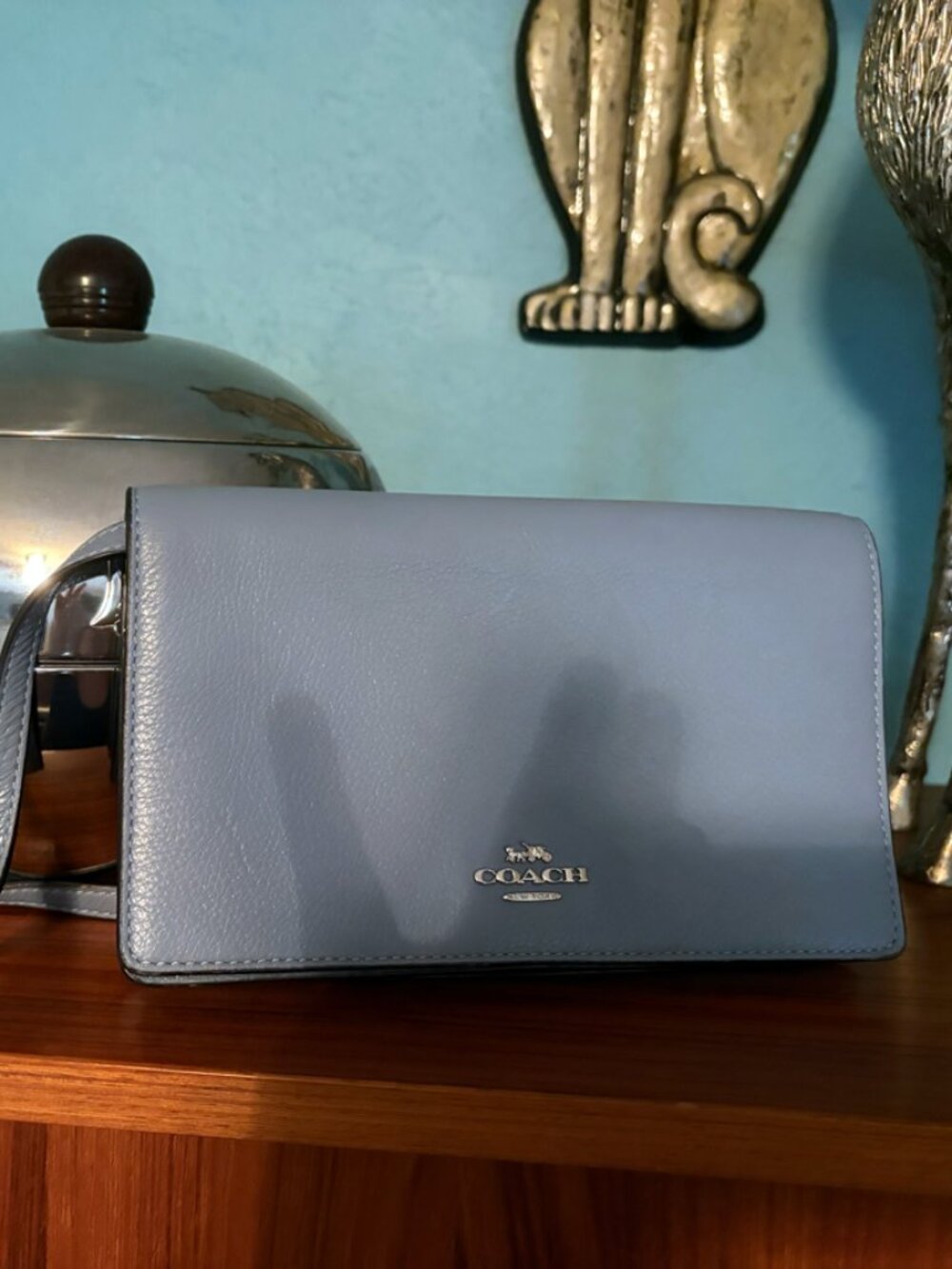 Coach Blue Crossbody Bag Designer Purse Shoulder Bag Everyday Handbag